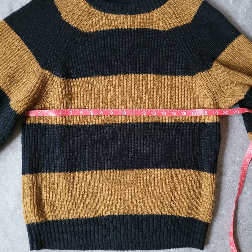 Who What Wear orange & black chunky striped sweater boxy oversized cozy grunge‎ - Picture 12 of 13